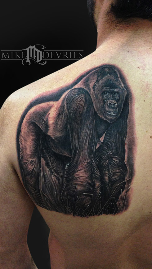 Tattoos - Silverback Gorilla  - 72812